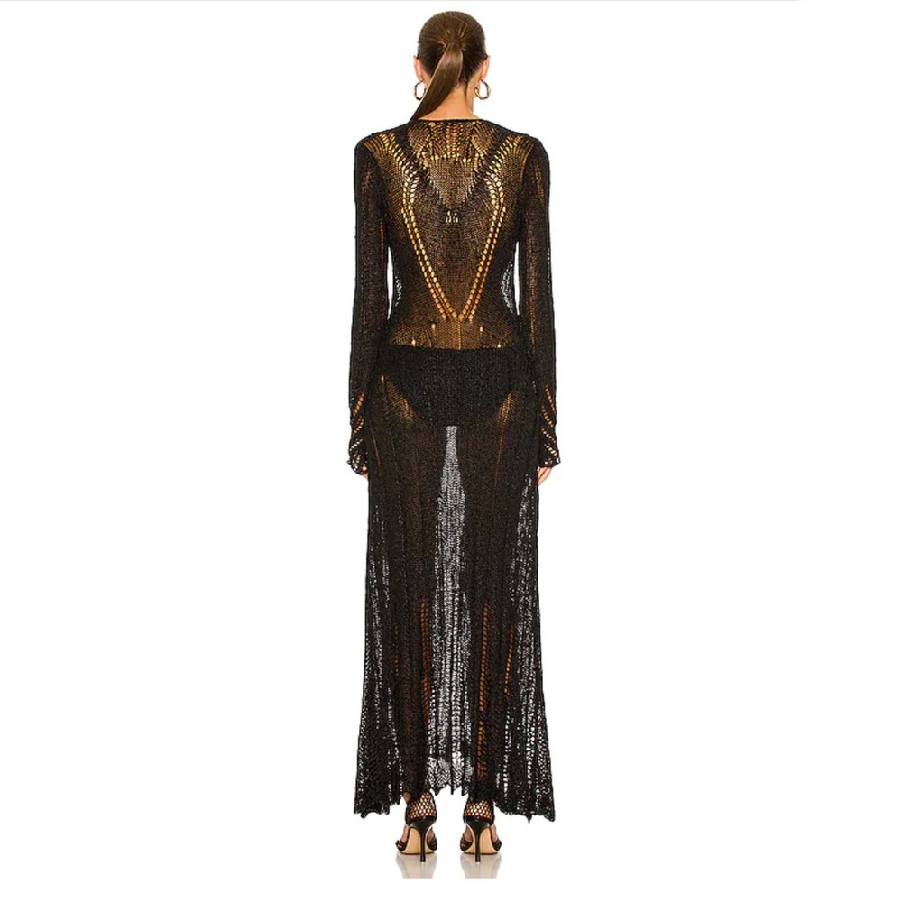 Norma Kamali Black Sheer Maxi Dress - Picture 4 of 11